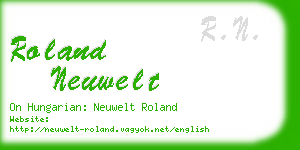 roland neuwelt business card